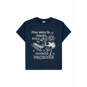 Bershka Póló tengerészkék / piszkosfehér kép