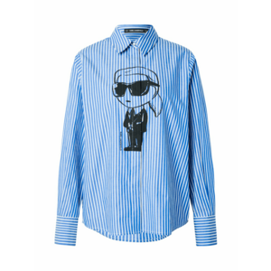 Karl Lagerfeld Blúz 'IKON' kék / fekete / fehér kép