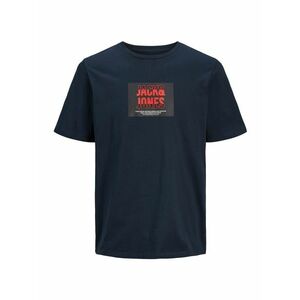 JACK & JONES Póló 'JJHUDSON' tengerészkék / rikító piros / fekete / fehér kép