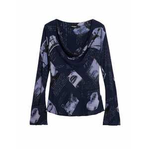 Desigual Blúz tengerészkék / bazaltszürke / fekete kép