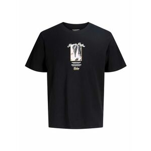 JACK & JONES Póló 'JORALMERIA PALMS' sárga / fekete / fehér kép