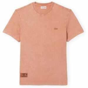 Pólók / Galléros Pólók Lacoste Washed Effect Heavy Jersey T-Shirt - Light Brown kép