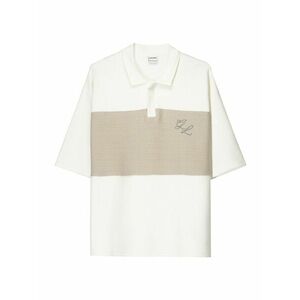 Bershka Póló világosbarna / piszkosfehér kép