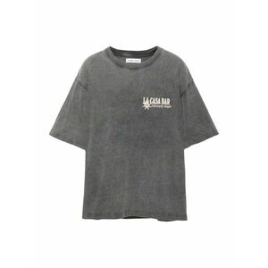 Pull&Bear Póló kék / szürke / világospiros / piszkosfehér kép