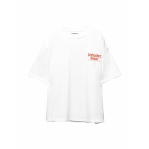 Pull&Bear Póló 'TOMATOES' pasztellzöld / piros / fehér kép