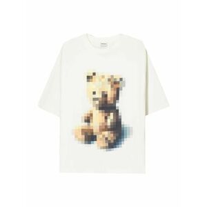 Bershka Póló bézs / tengerészkék / barna / piszkosfehér kép