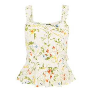 Vero Moda Tall Top 'VMEASY JOY' kék / sárga / olíva / fehér kép