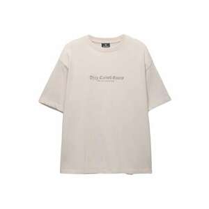 Pull&Bear Póló krém / barna kép
