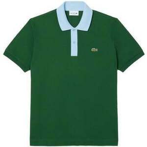 Pólók / Galléros Pólók Lacoste Classic Fit Contrast Collar Polo Shirt Green/Blue kép