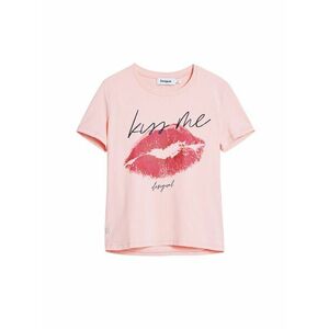 Desigual Póló 'Kiss Me' púder / piros / fekete kép