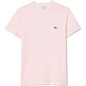 Pólók / Galléros Pólók Lacoste Cotton Pima Crew Neck T-Shirt Light Pink kép