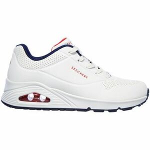 Rövid szárú edzőcipők Skechers Uno Stand On Air 73690-WNVR White/Navy/RED kép