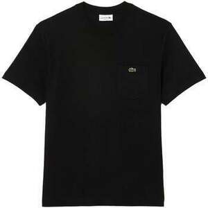 Pólók / Galléros Pólók Lacoste Chest Pocket Cotton T-Shirt Black kép