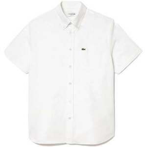 Hosszú ujjú ingek Lacoste Regular Fit Short Sleeved Oxford Shirt White kép