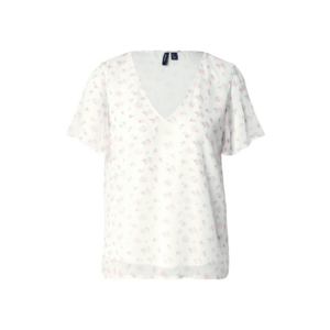 VERO MODA Blúz 'VMSMILLA' fűzöld / rózsaszín / fehér kép