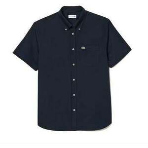 Hosszú ujjú ingek Lacoste Regular Fit Short Sleeved Oxford Shirt Navy Blue kép