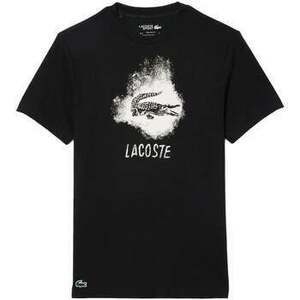 Pólók / Galléros Pólók Lacoste Ultra Dry Graphic Sport T-Shirt Black kép