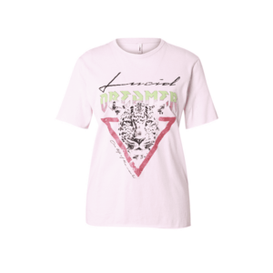 ONLY Póló 'ONLLUCY' világoszöld / rózsaszín / magenta / fekete kép