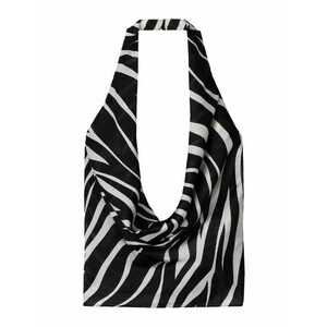 Bershka Top fekete / fehér kép