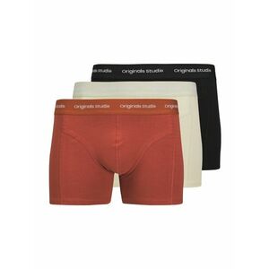 Jack & Jones Plus Boxeralsók 'JACVESTERBRO' rozsdabarna / fekete / piszkosfehér kép