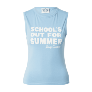 Juicy Couture Top 'SCHOOLS OUT' világoskék / fehér kép