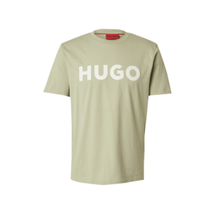 HUGO Póló 'Dulivio' pasztellzöld / fehér kép