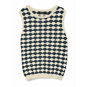 Vero Moda Petite Stick felső 'VMCARRY' világos bézs / ultramarin kék kép