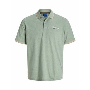 JACK & JONES Póló 'JORTONS' zöld melír / narancs / fehér kép