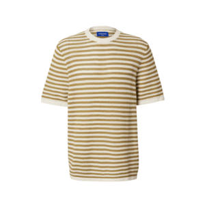 JACK & JONES Pulóver 'JORALMERIA' krém / olíva kép