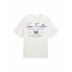 TOM TAILOR Men + Póló tengerészkék / piszkosfehér kép
