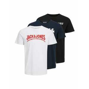 JACK & JONES Póló tengerészkék / piros / fehér kép