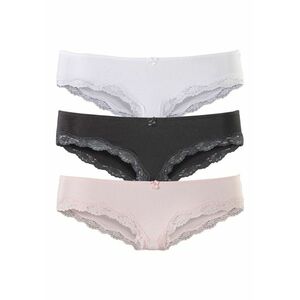 LASCANA Slip antracit / rózsa / fehér kép