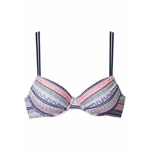 s.Oliver Bikini felső tengerészkék / türkiz / világos-rózsaszín / fehér kép