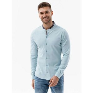 Ombre Clothing Érdekes halvány kék hosszú ujjú ing K542 kép