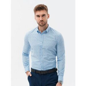 Ombre Clothing Halvány kék mintás ing V3 K634 kép