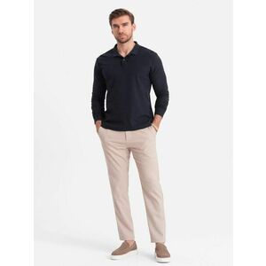 Ombre Clothing Sötét kék hosszú ujjú pólóing V3 OM-POBL-0114 kép