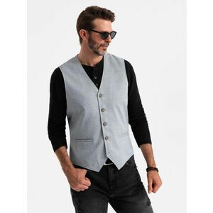Ombre Clothing Elegáns szürke mellény V1 BLZV-0106 kép