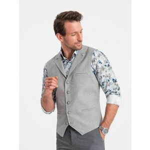 Ombre Clothing Egyedi szürke mellény V1 BLZV-0109 kép