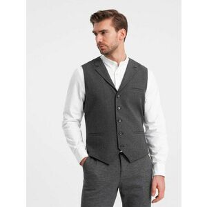 Ombre Clothing Egyedi grafit szürke elegáns mellény V2 BLZV-0109 kép