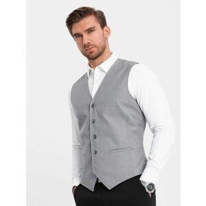 Ombre Clothing Trendi elegáns szürke mellény V3 BLZV-0112 kép