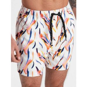 Ombre Clothing Fehér fürdősort színes motívummal V2 SRBS-0140 kép