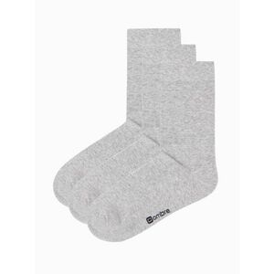 Ombre Clothing Stílusos szürke zokni V3 SOLS-0101 (3 db) kép