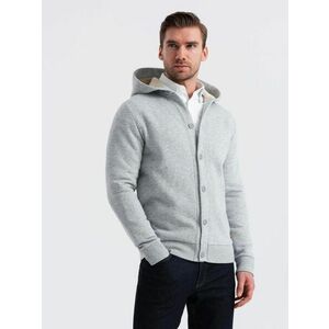 Ombre Clothing Divatos szürke pulóver gombokkal V2 SSZP-0186 kép