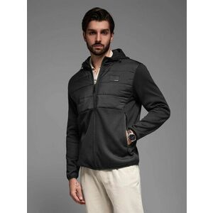 Ombre Clothing Modern fekete férfi átmeneti kabát V5 JANP-160 kép