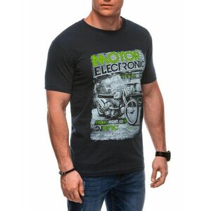 OTHER Sötétkék motomintás póló S2029 kép