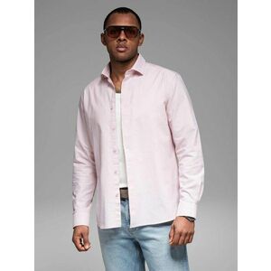 Ombre Clothing Divatos férfi barackszínű hosszú ujjú ing V1 SHOS-0183 kép