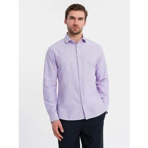 Ombre Clothing Divatos férfi levendula hosszú ujjú ing V2 SHOS-0183 kép
