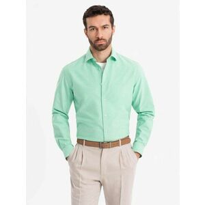 Ombre Clothing Divatos férfi hosszú ujjú menta ing V4 SHOS-0183 kép