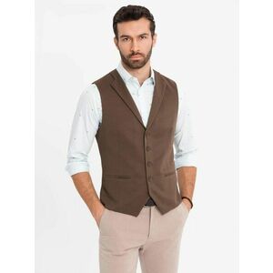 Ombre Clothing Modern barna elegáns mellény V2 BLZV-0144 kép