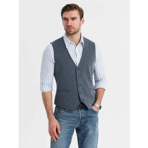 Ombre Clothing Divatos elegáns gránátvörös férfi mellény V1 BLZV-0147 kép
